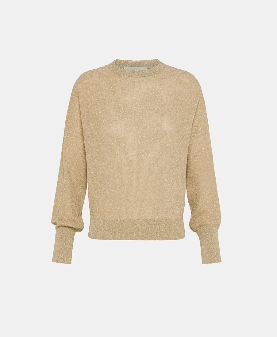 Clothing Momoni | Desire' Knitwear In Light Alpaca/Lurex - Beige