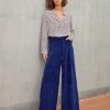 Clothing Momoni | Gustave Pant In Elegant Smooth Velvet - Night Blue