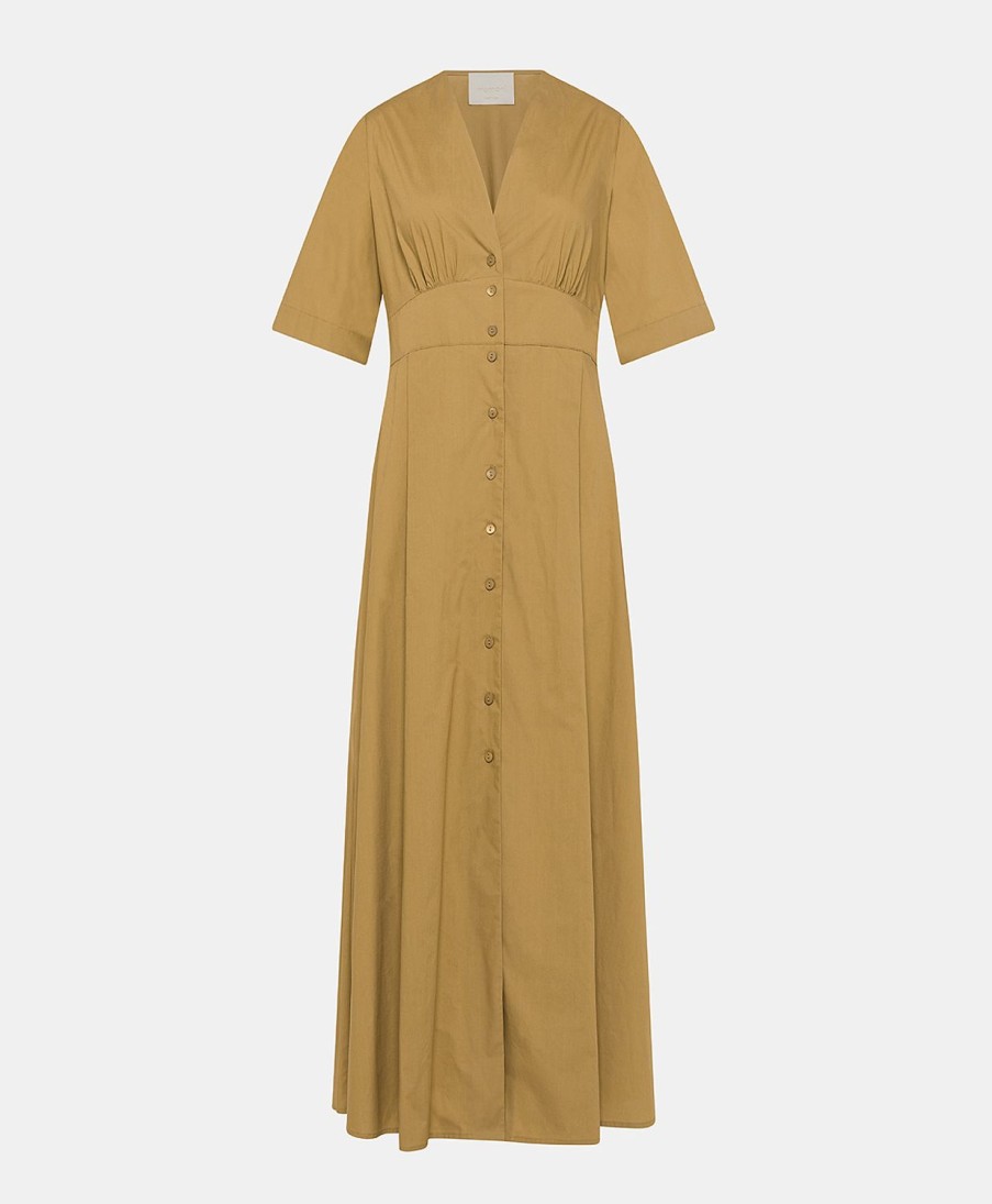 Clothing Momoni | Martinella Dress In Poplin - Sand