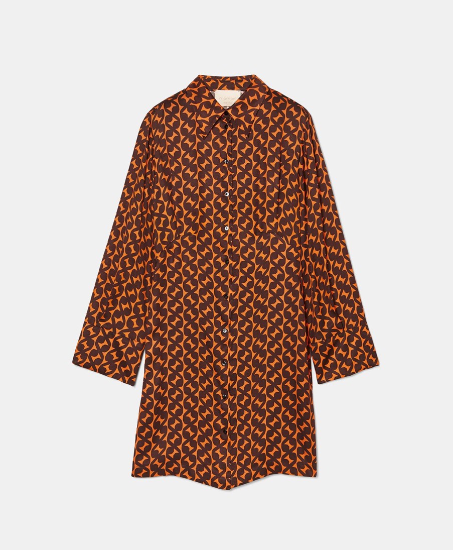 Clothing Momoni | Florentin Dress - Brown/Orange