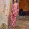 Clothing Momoni | Amede Dress In Printed Silk Twill - Multicolor Pink