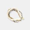 Shoes And Accessories Momoni | Lacelot Bracelet With Beads - Natural