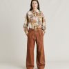 Clothing Momoni | Lora Pant In Denim - Cigar Brown