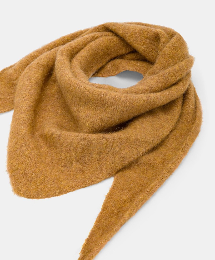 Shoes And Accessories Momoni | Baltico Bis Scarf Fleece-Effect Baby Alpaca - Camel