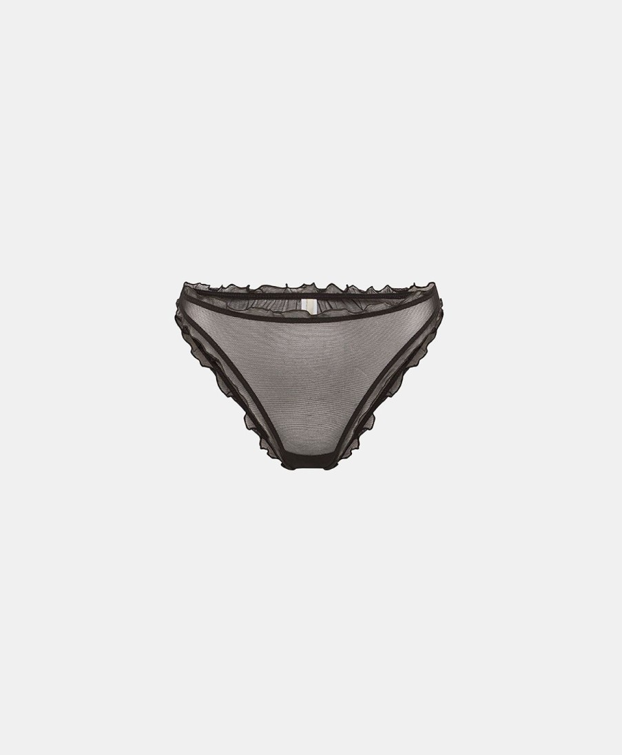 Underwear Momoni | Vespa Slip In Soft Tulle - Black