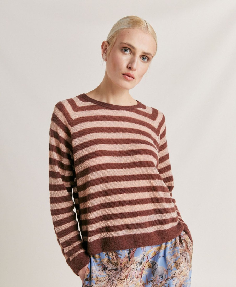 Clothing Momoni | Marmotta Knitwear Striped Lurex Ribbed - Glace '