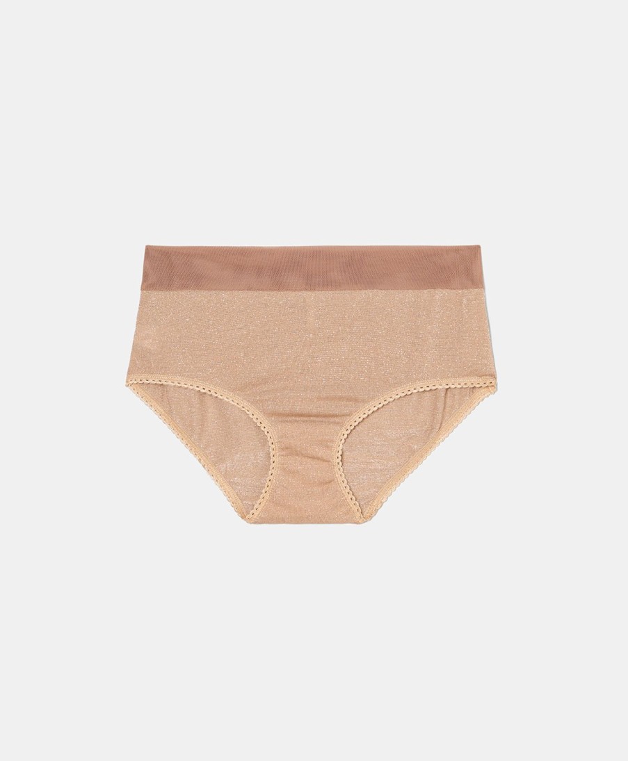 Underwear Momoni | Patrick Slip In Tulle & Lurex - Beige