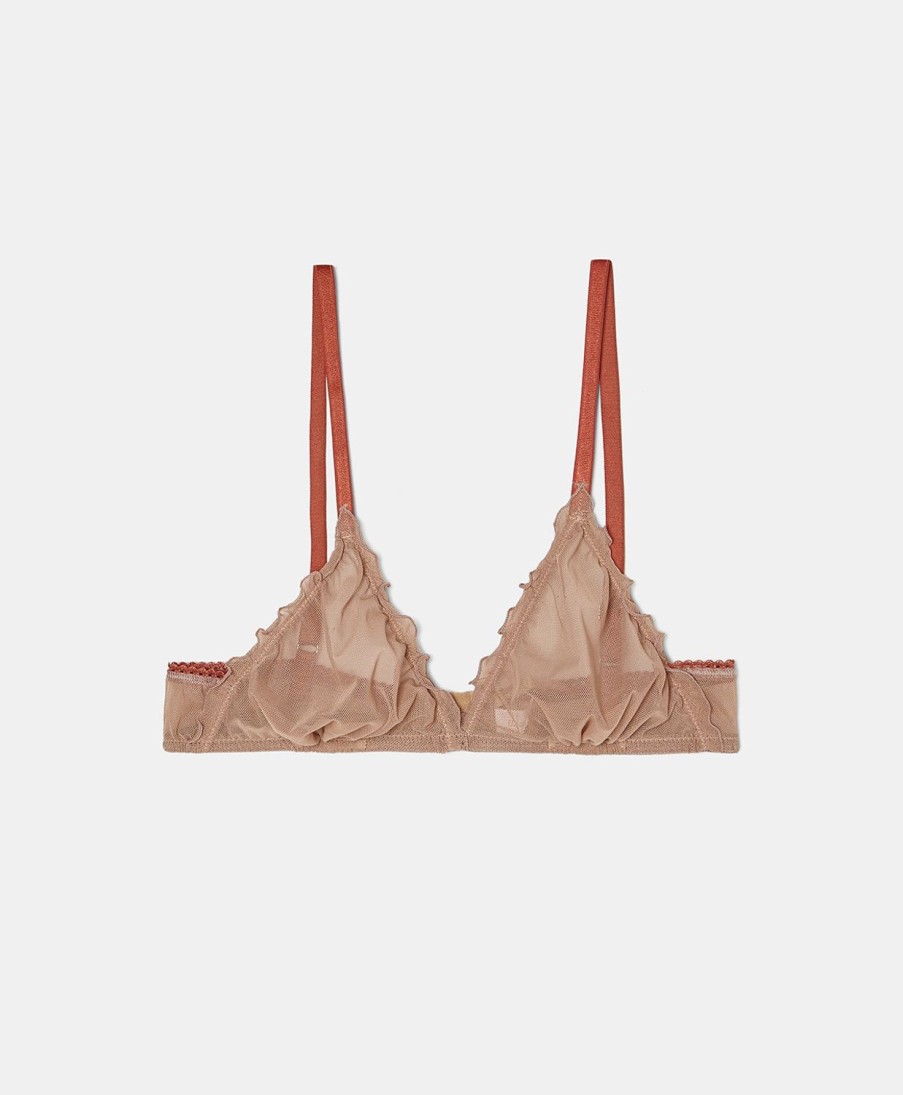 Underwear Momoni | Vipera Bra In Soft Tulle - Nude