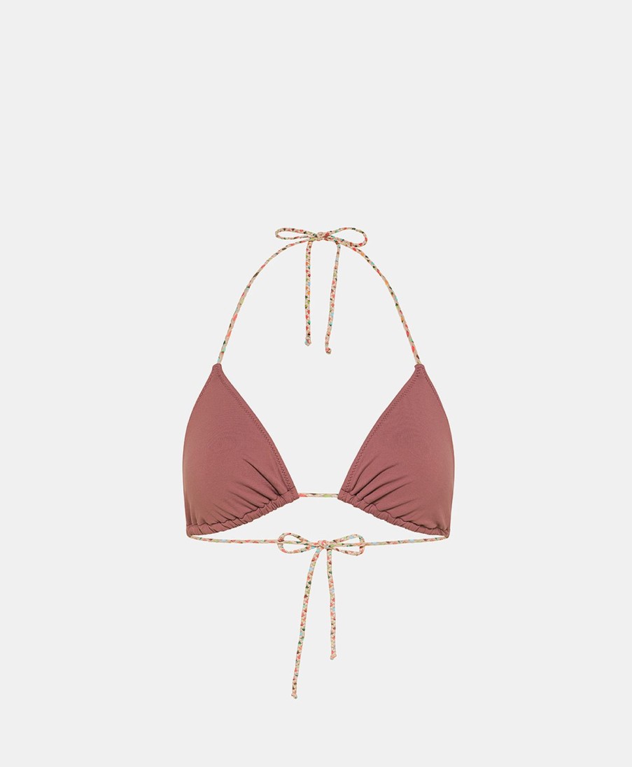 Beachwear Momoni | Marine Bikini Top With Braided Straps - Grape Must