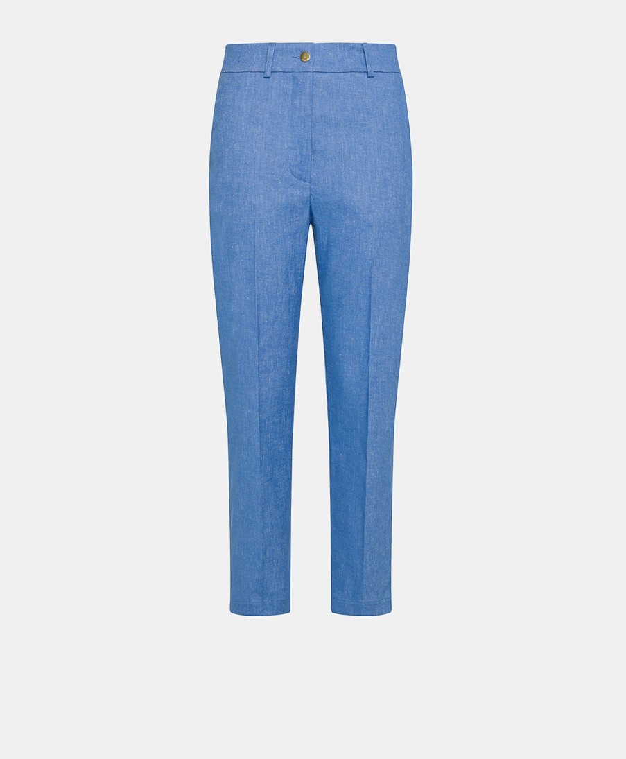 Clothing Momoni | Joy Pant In Light Denim - Light Blue