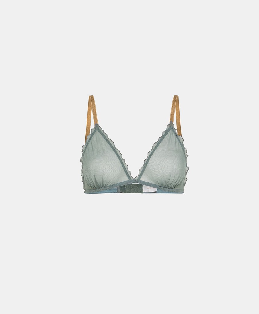 Underwear Momoni | Vipera Bra In Soft Tulle - Light Blue