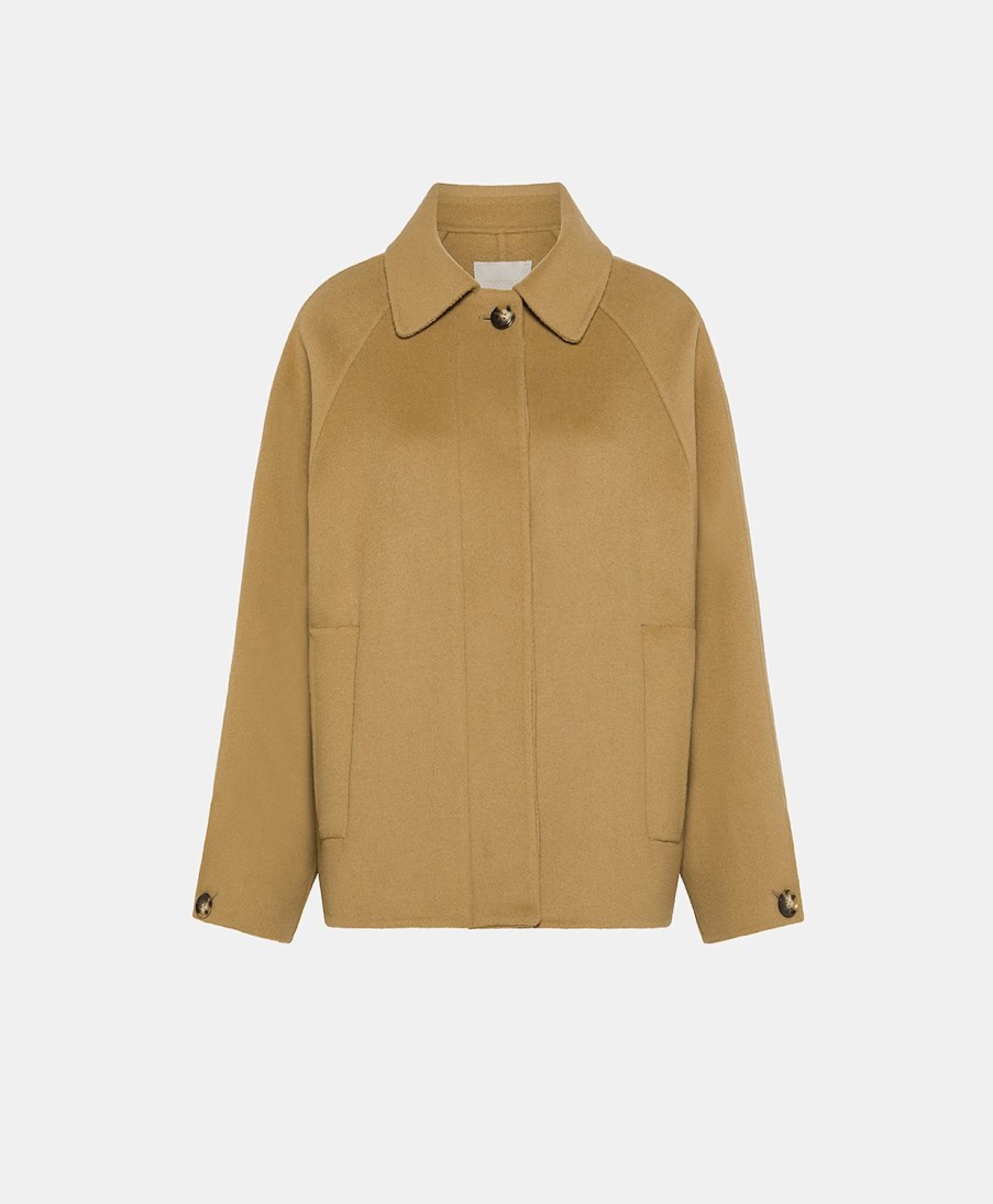 Clothing Momoni | Robert Coat In Doubleface Wool Blend - Honey