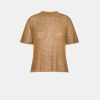 Clothing Momoni | Sveva Knitwear In Linen - Caramel