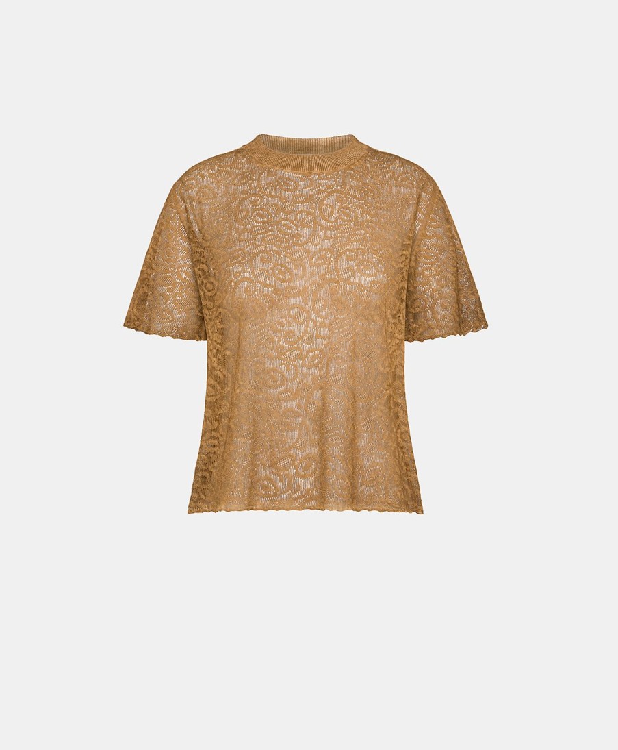 Clothing Momoni | Sveva Knitwear In Linen - Caramel