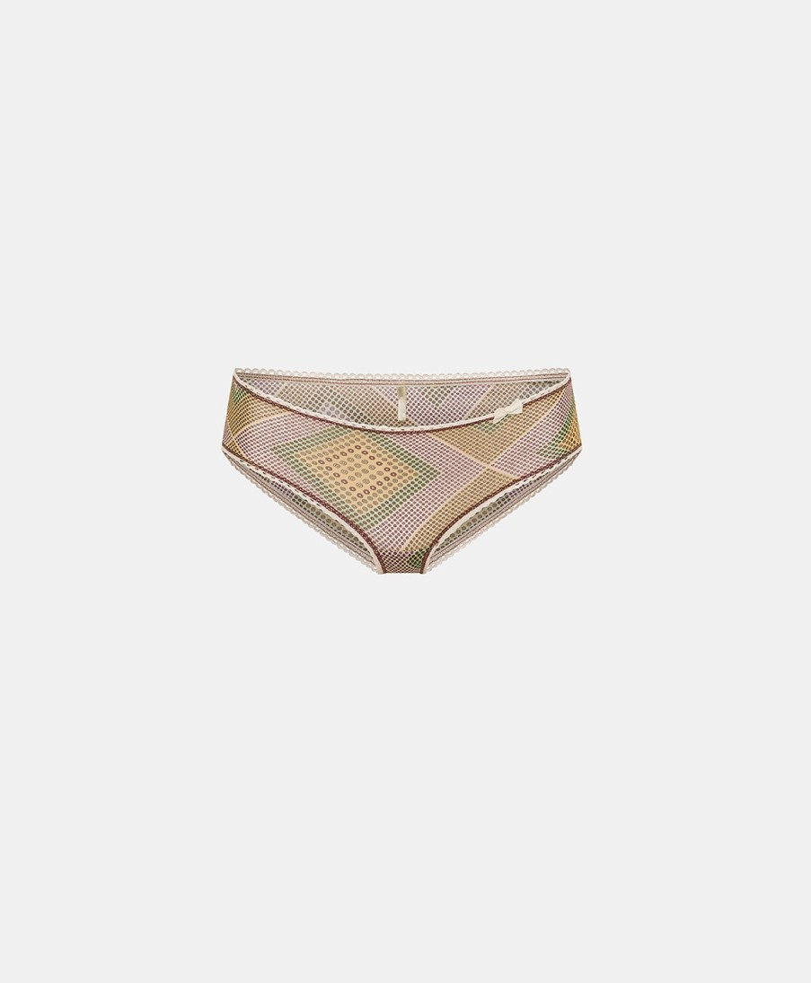 Underwear Momoni | Amaca Slip In Printed Nylon - Pink/Beige