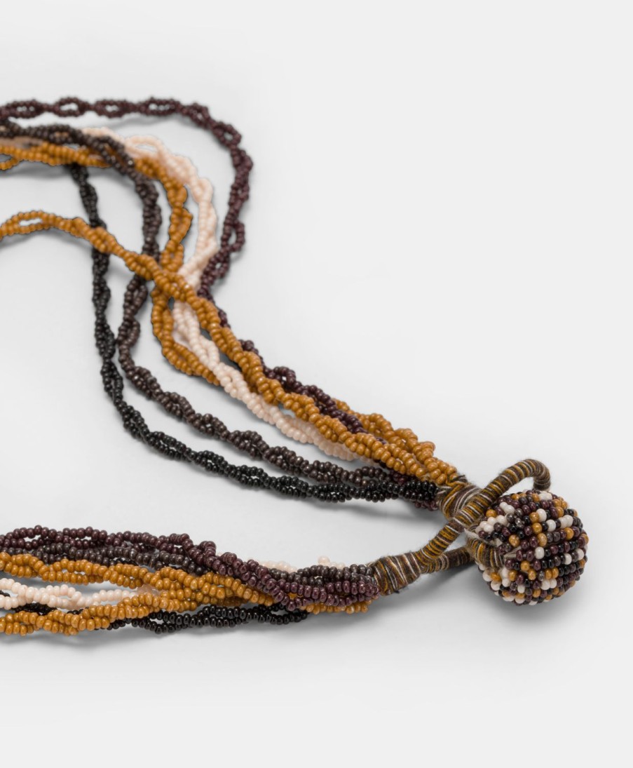 Shoes And Accessories Momoni | Rubiela Necklace With Beads - Cocoa Multicolour