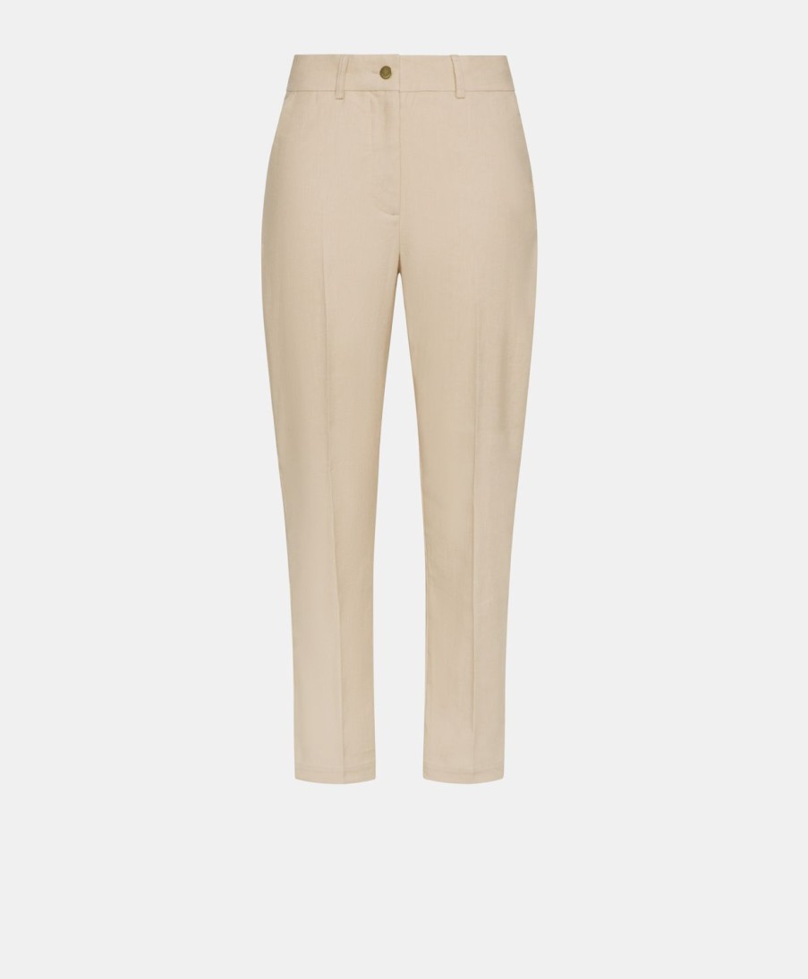 Clothing Momoni | Joy Pant In Light Denim - Cream