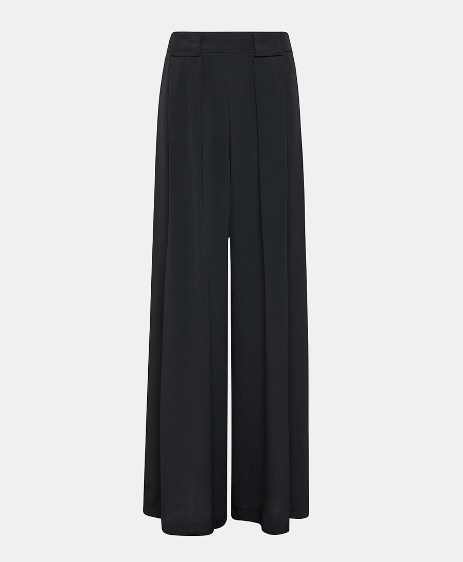 Clothing Momoni | Aspen Pant In Solid Colour Acetate Silk - Black