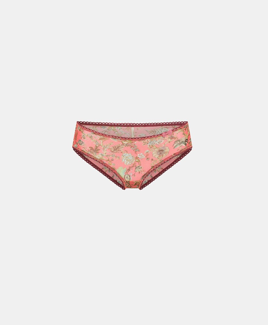 Underwear Momoni | Amaca Slip In Printed Nylon - Pink/Camel