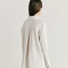 Clothing Momoni | Aura Shirt In Multi Striped Viscose Silk - Cream/Caramel