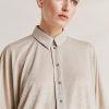 Clothing Momoni | Brooklyn Shirt In Lurex Jersey - Sand