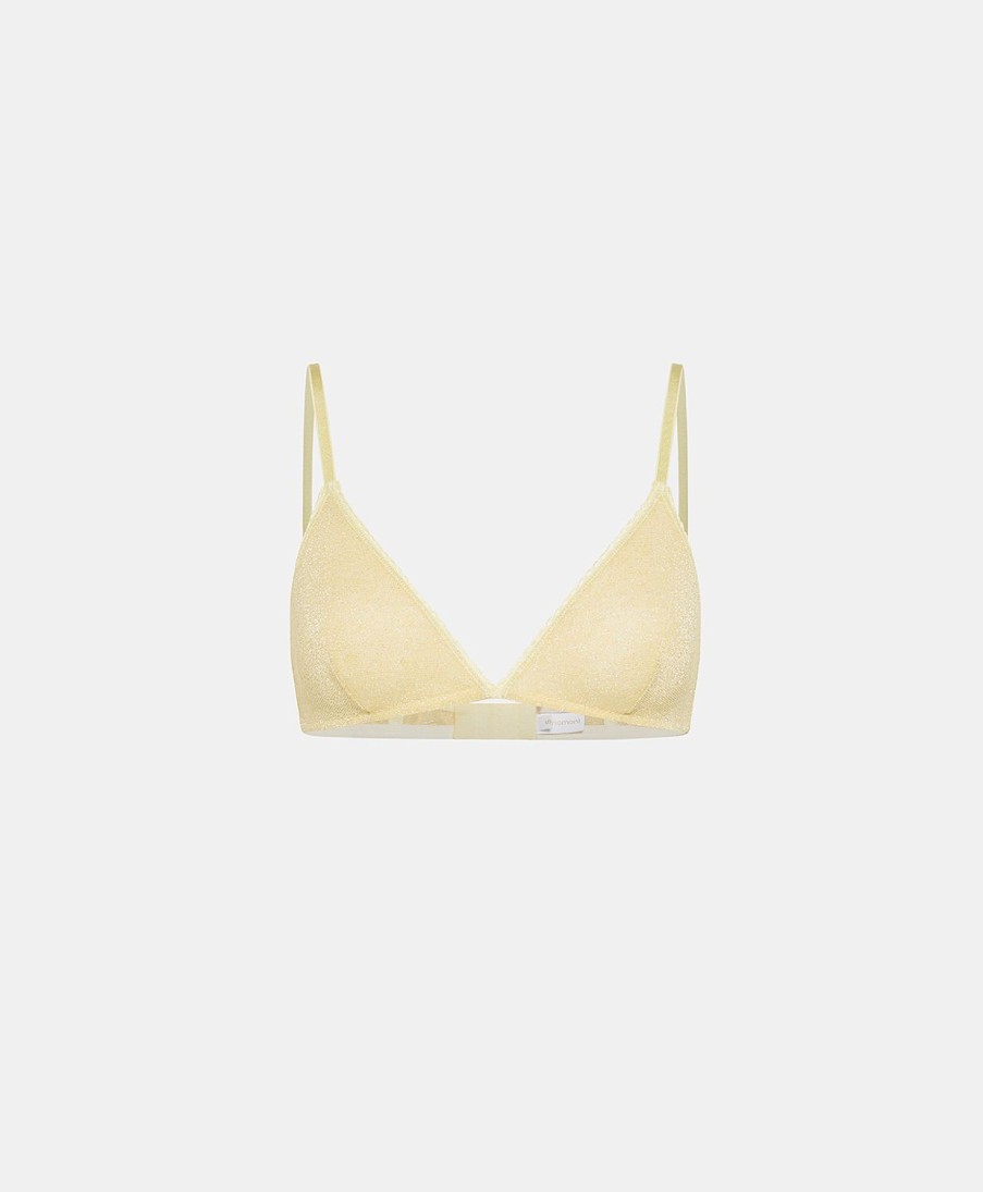 Underwear Momoni | Amethist Bra In Lurex Jersey - Acid Green