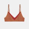 Underwear Momoni | Richard Bra In Tulle & Lurex - Caramel