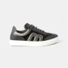 Shoes And Accessories Momoni | Venezia Sneakers In Leather - Black