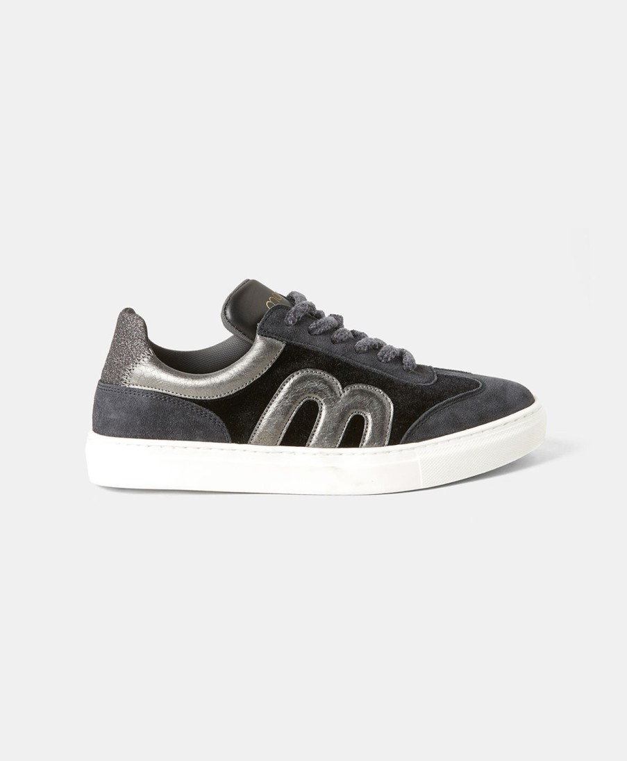 Shoes And Accessories Momoni | Venezia Sneakers In Leather - Black