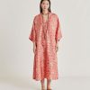 Clothing Momoni | Faro Dress In Silk Twill - Beige/Coral