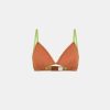 Underwear Momoni | Vipera Bra With Cotton Voile - Terracotta