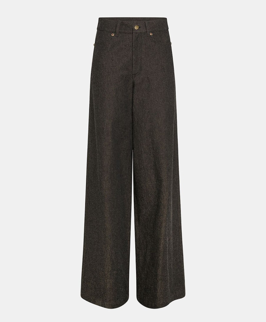 Clothing Momoni | Gustave Pant In Cotton Wool Denim - Black