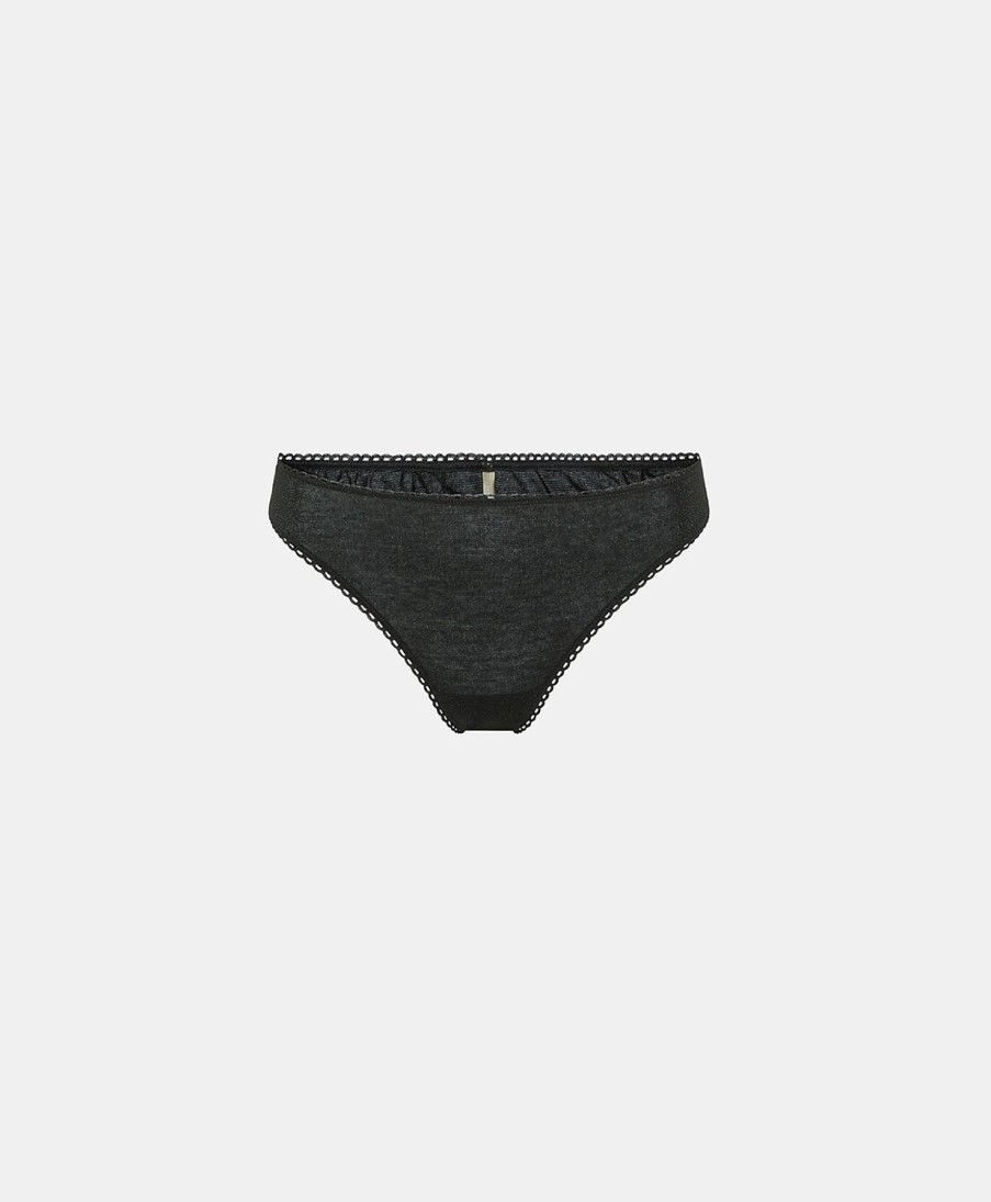 Underwear Momoni | Arca Slip In Lurex Jersey - Black