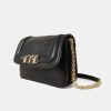 Shoes And Accessories Momoni | Mimi Flore Bag In Leather - Black