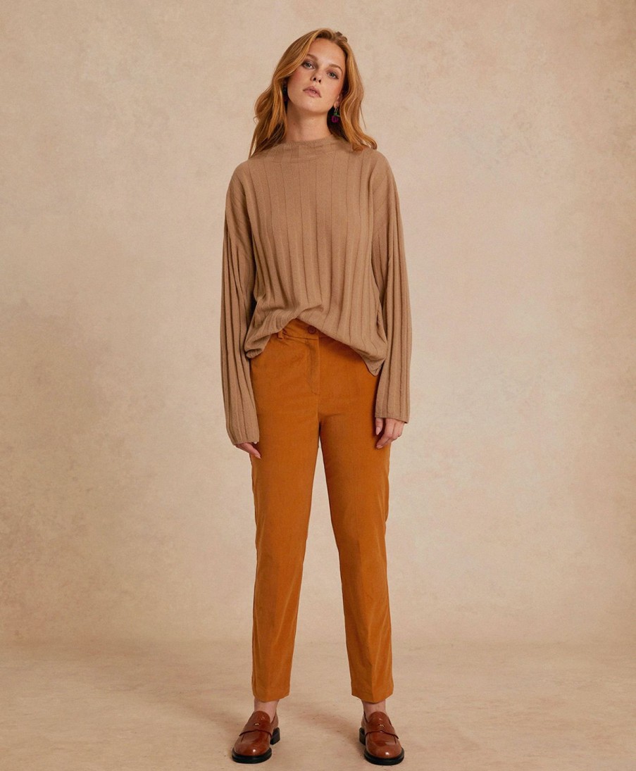 Clothing Momoni | Lyon Pant In Stretch Corduroy - Peach