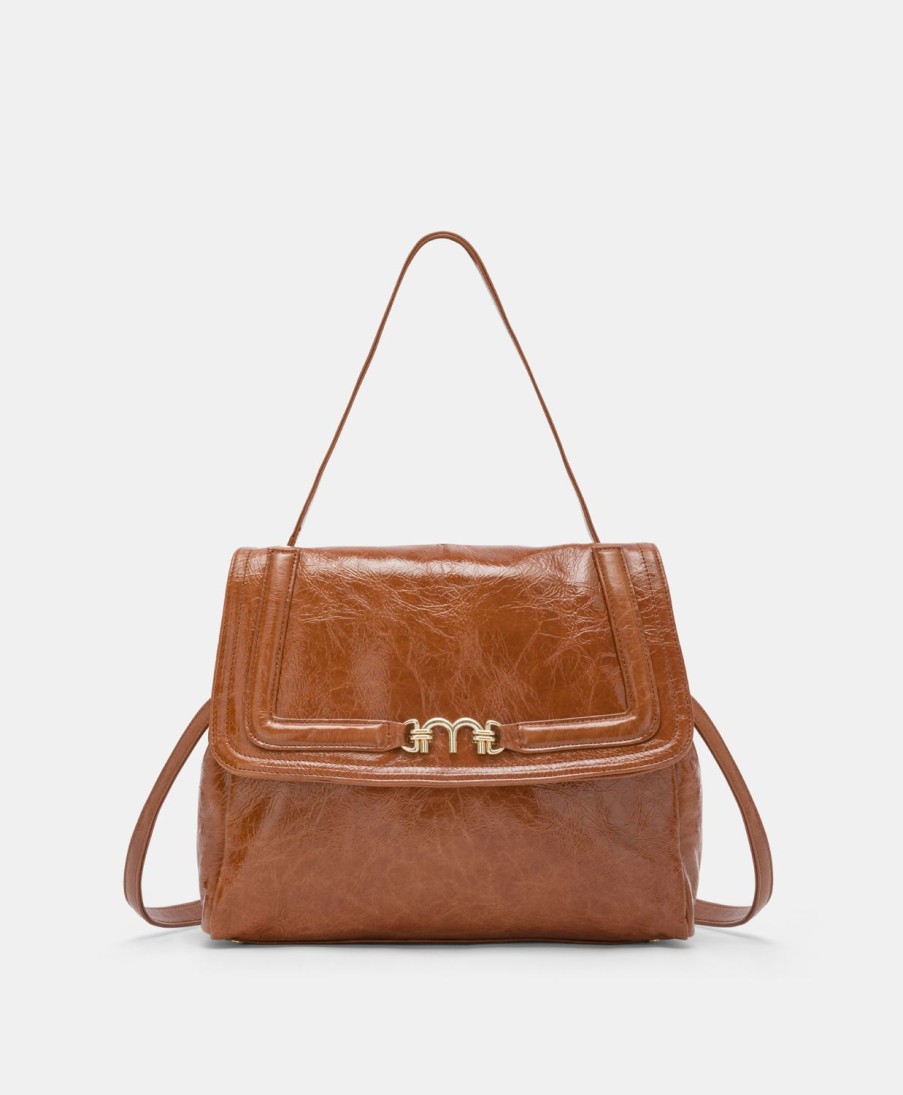 Shoes And Accessories Momoni | Flore Bag In Naplak Leather - Burnt