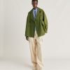 Clothing Momoni | Gazania Coat In Cotton - Army Green