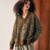 Clothing Momoni | Carice Jacquard Sweater - Dark Green