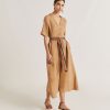 Clothing Momoni | Altamura Dress In Linen - Sand