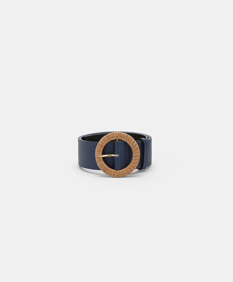 Shoes And Accessories Momoni | Adah Belt In Leather - Blue