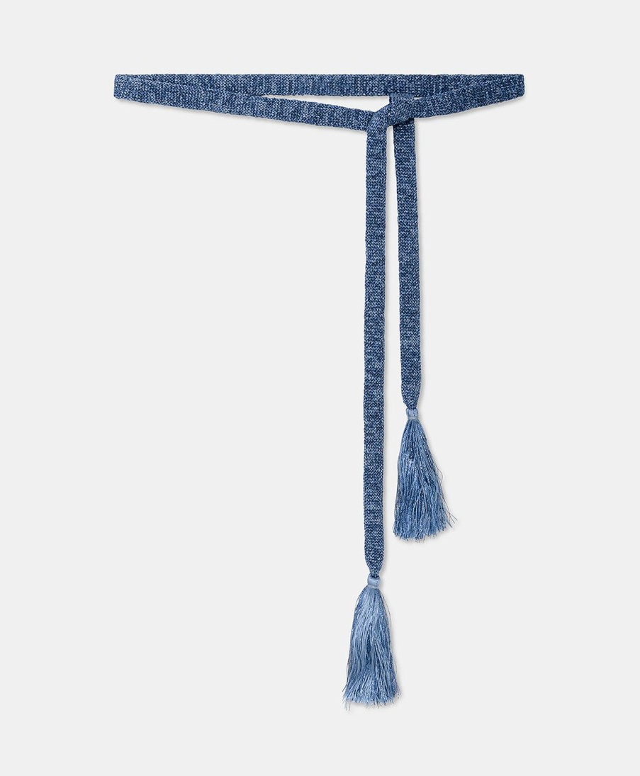 Shoes And Accessories Momoni | Ontano Belt With Tassel - Cerulean