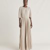 Clothing Momoni | Paradisu Dress In Lurex Jersey - Sand