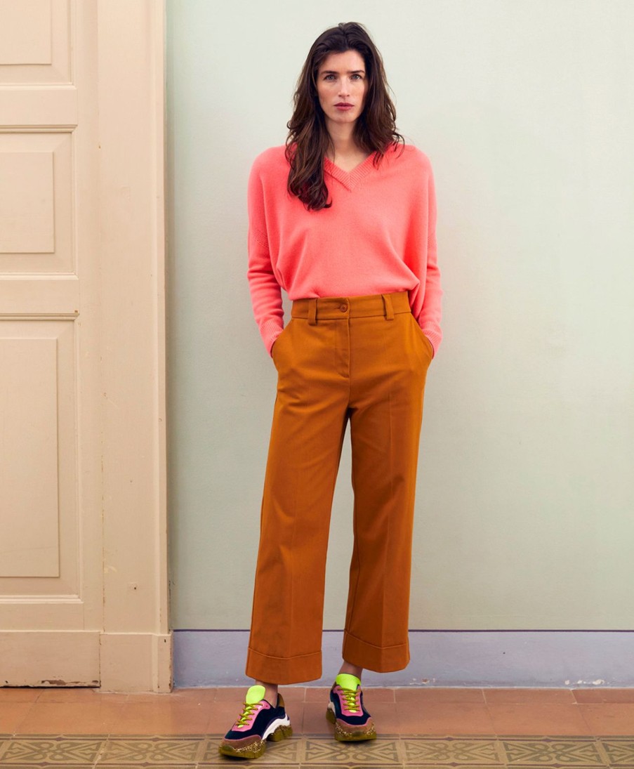 Clothing Momoni | Mokaite Pant In Stretch Cotton Gabardine - Light Brown