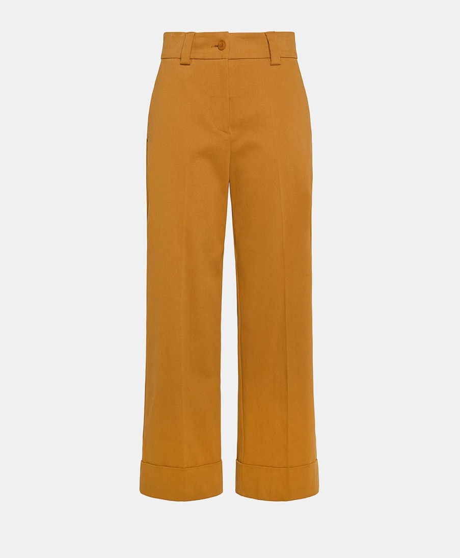 Clothing Momoni | Mokaite Pant In Stretch Cotton Gabardine - Light Brown