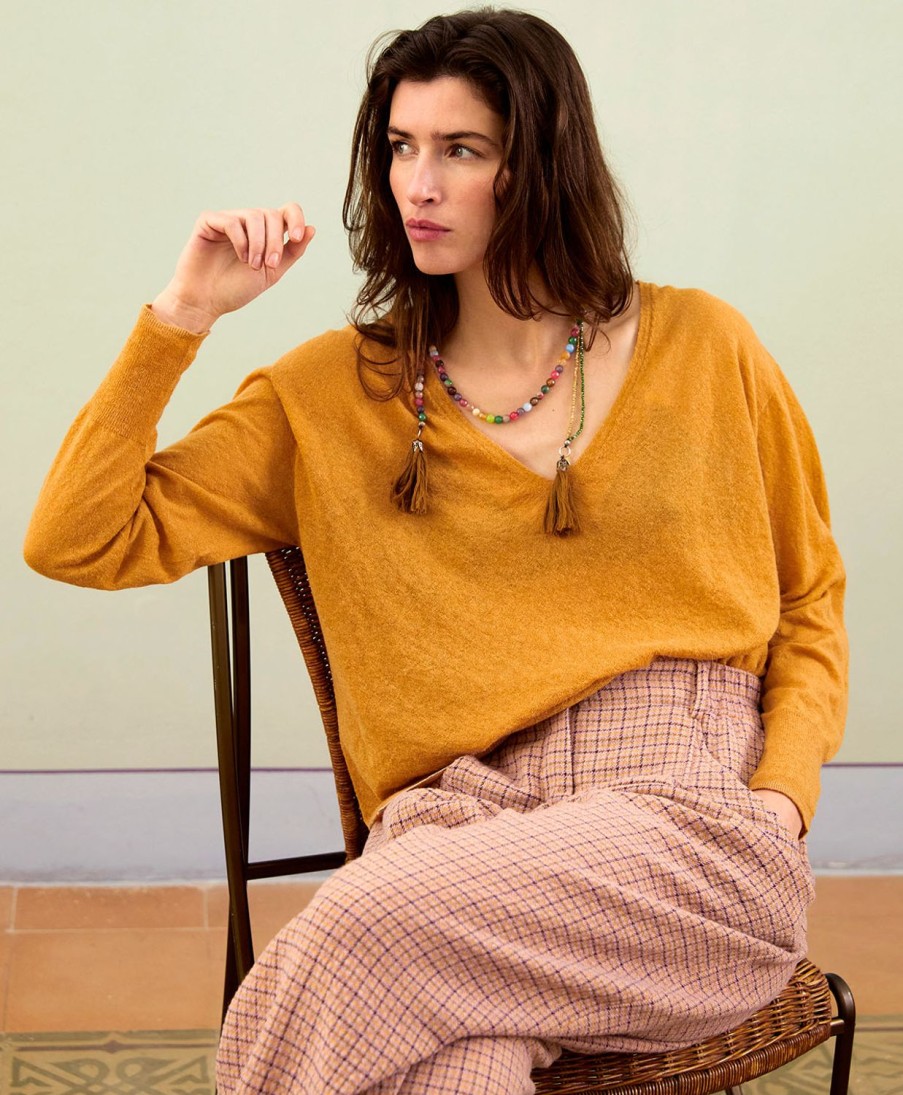 Clothing Momoni | Eric Knitwear In Light Alpaca - Peanut