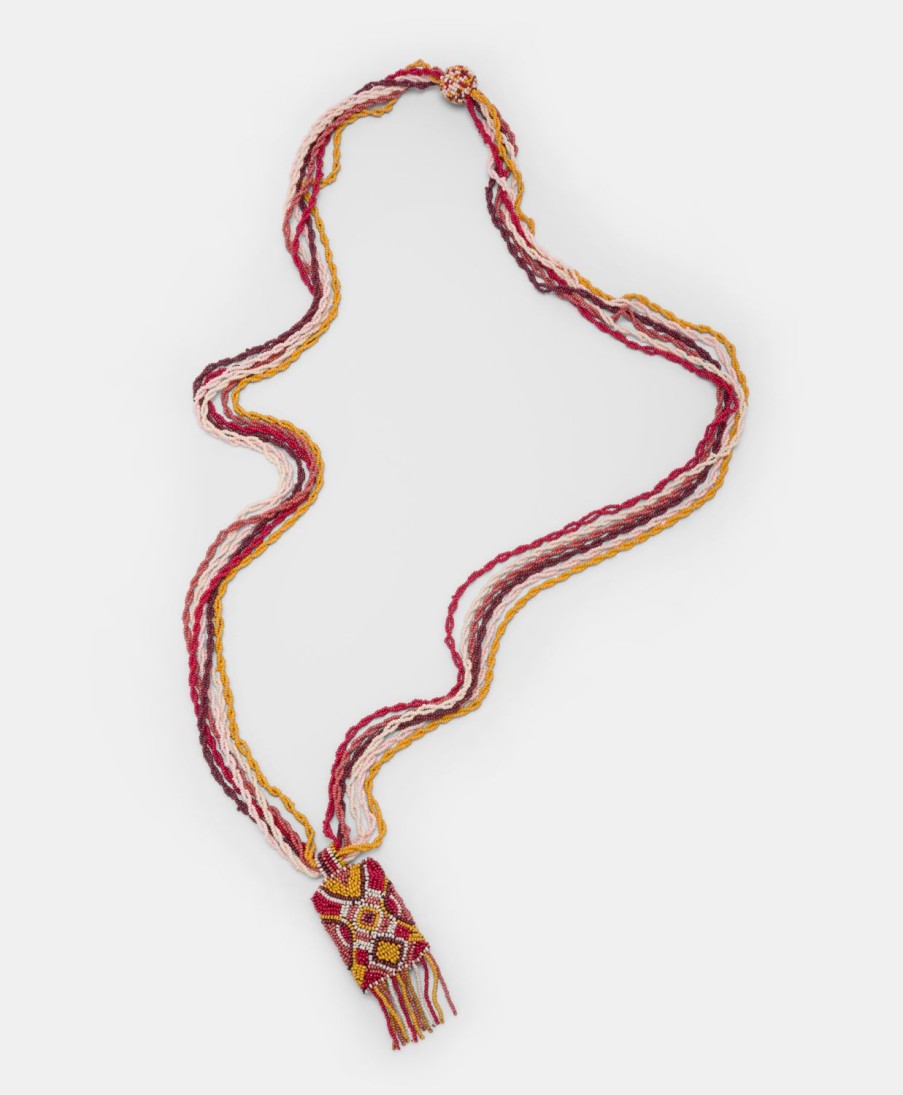 Shoes And Accessories Momoni | Vidrier Necklace With Beads - Burnt/Multicolor