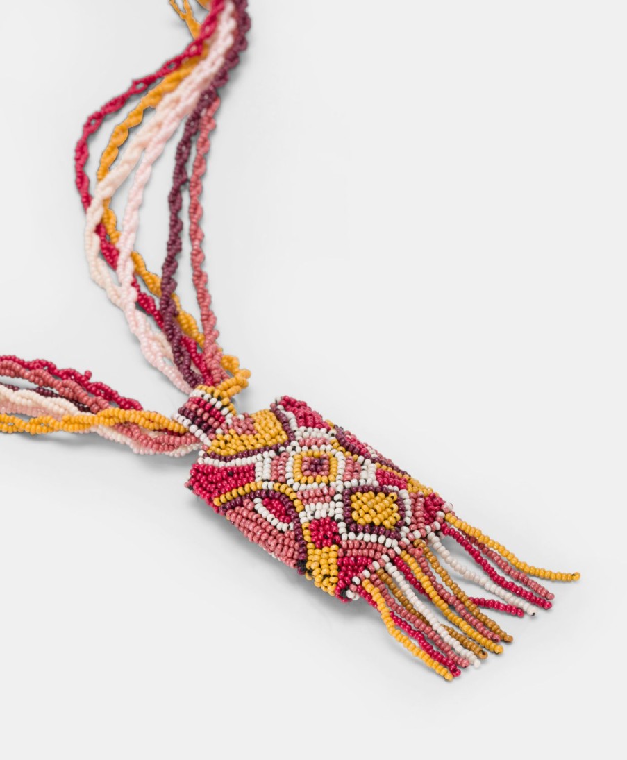 Shoes And Accessories Momoni | Vidrier Necklace With Beads - Burnt/Multicolor