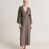 Clothing Momoni | Margarida Dress In Striped Lurex Jersey - Multicolor Green