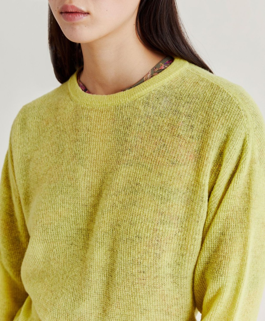 Clothing Momoni | Marmotta Knitwear Ribbed - Lime Green