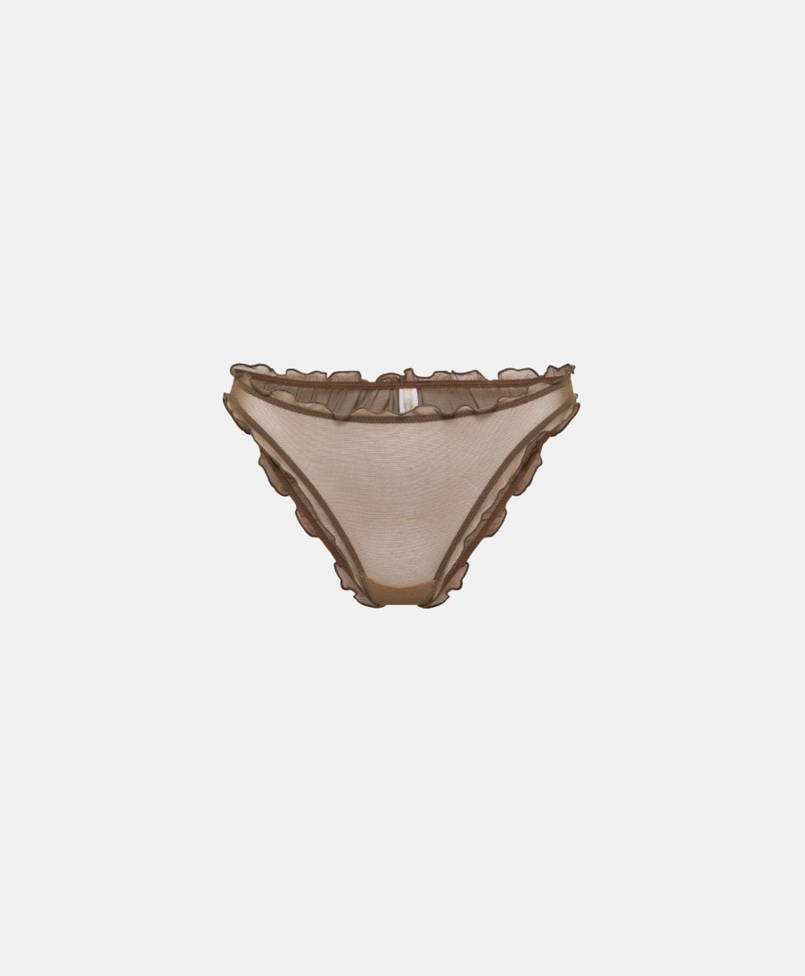 Underwear Momoni | Vespa Slip In Soft Tulle - Brown